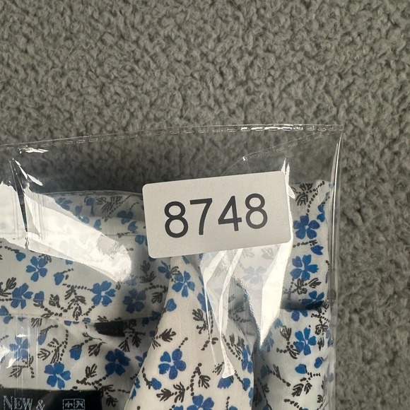 New & Lingwood Shirt Mens Large 17.5 Floral Print Button Up Cotton - Picture 9 of 9